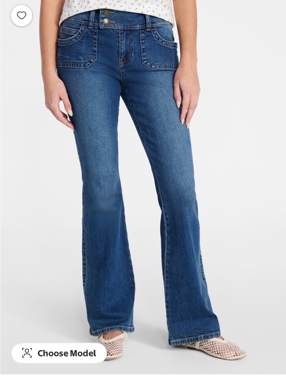 No Boundaries Extend Tab Bootcut Jeans with Porkchop Pockets
